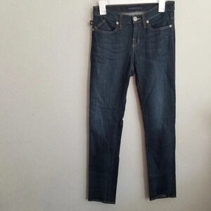 Rock & Republic Women's Berlin Straight Jeans 6 Blue Denim Logo Cotton Pockets